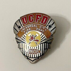 Vintage 90s UCFD Universal City Fire Dept 91608 Pin